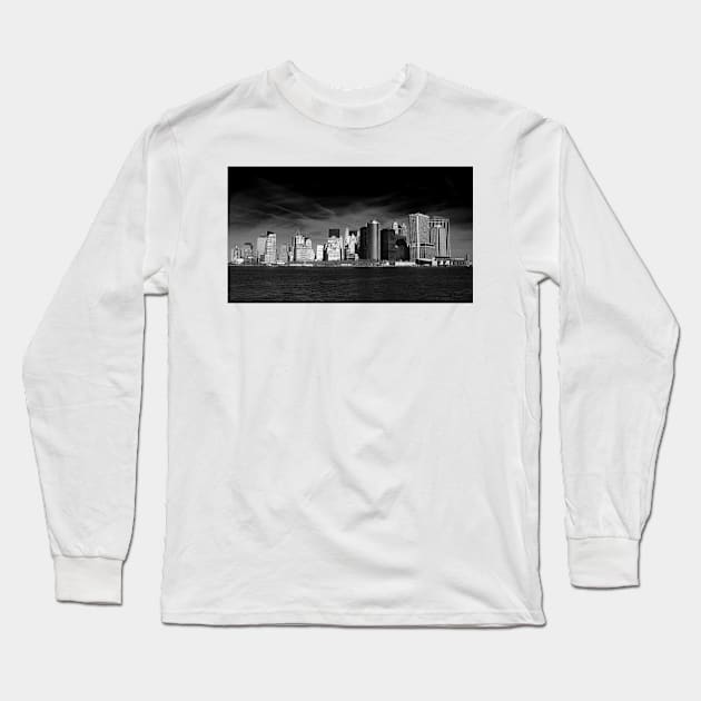 New York City Skyline United States Of America Long Sleeve T-Shirt by AndyEvansPhotos